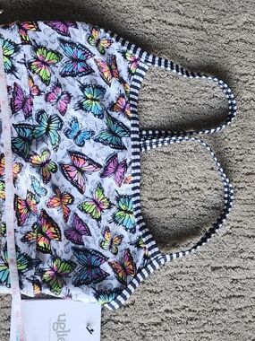 Girls' Butterfly Print Swim Bikini Top - And Bottims.  Multicolor Butterflies